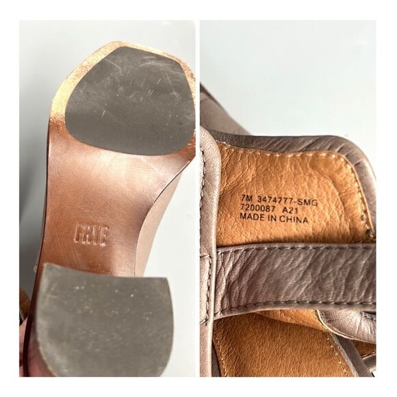 Frye Delaney Harness Leather Slingback High Heel Peep Toe Sandals US 7 - Picture 12 of 15